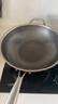 赫巴兹（HZIB）德国不粘锅316不锈钢炒锅炒菜锅具少油烟平底炒锅电磁炉燃气通用 双面屏+玻璃盖内径32外径 34cm 实拍图