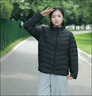 波司登（BOSIDENG）25年新款短款轻薄羽绒服女款90绒户外野营登山旅游修身立领外套 黑色8056-25-经典极简风 M 165/88A 体重约110-120斤 实拍图