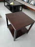 豪瑞森简约家用小茶几边几客厅角落迷你沙发边桌侧边小方桌中式方几角几 黑胡桃色50*35*54实木桌腿 实拍图