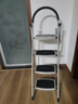 奥鹏 梯子家用四步折叠梯子加厚钢管铁梯宽踏板人字梯单侧工程梯 实拍图