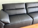 喜临门真皮沙发客厅意式极简头层牛皮 政府补贴小飞象 桑葚黑 三人位 260cm 实拍图
