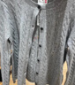 优衣库女装纽花圆领针织开衫/毛衣外套空调衫通勤秋冬新款481477 03 灰色 M 实拍图