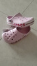 卡骆驰（CROCS）洞洞鞋贝雅卡骆班轻便耐磨一脚蹬休闲鞋|205089 芭蕾粉/糖果粉-6TG 37 /38(230mm) 实拍图