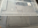 禧天龙塑料衣物收纳箱玩具整理箱车载储物箱55L 透明 1个装 带轮 实拍图