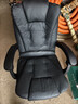 零梦 老板椅办公椅电脑椅座椅大班椅家用可躺升降转椅按摩搁脚午休 黑色乳胶款可躺按摩【推荐】 钢制脚 实拍图