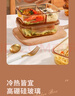 希乐扣Cilock高硼硅耐热玻璃饭盒上班族带饭可微波炉便当盒保鲜盒 琥珀三隔+包 实拍图