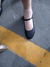 啄木鸟真皮2024年休闲软底玛丽珍女鞋平底浅口单鞋女夏季小皮鞋不磨脚 黑色 断码清·仓 37 实拍图