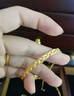 明牌珠宝新年礼物足金黄金时尚链镯开口编织手镯送礼女AFI0084工费300 轻版 约12.34克 实拍图