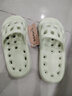 乐拖浴室速干凉拖鞋男夏镂空漏水厚底洗澡情侣居家拖鞋  浅灰40-41 实拍图