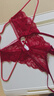 霏慕 成人性用品 情趣内衣 可爱蕾丝蝴蝶结开档  性感绑带内裤 7125 红 实拍图