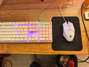 前行者GX 87键真机械手感游戏键盘鼠标套装有线静音薄膜键鼠台式电脑网吧笔记本办公背光USB外接外设 白色-彩虹光键盘【电竞2件套】 实拍图