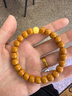 山中玉猴头手串雕刻京小核桃八棱手串精品单圈男女文玩佛珠七夕送礼物- 老型桶珠+蜜蜡款 实拍图