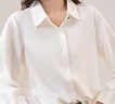 初申春秋长袖衬衫女职业正装学生面试气质休闲通勤白衬衣上衣S43S001 实拍图