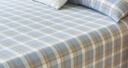 无印良品A类全棉床单单件双人家用宿舍可水洗100%纯棉裸睡被单床罩床盖 雅格蓝【100%全棉 亲肤柔软】 245*250cm单床单-适合1.5/1.8m 实拍图