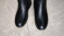 强人女靴羊毛保暖休闲棉鞋头层牛皮轻便厚底防寒靴子 JDC730129 黑 38 实拍图