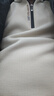罗蒙（ROMON）含绵羊毛半拉链加绒加厚卫衣男士秋冬保暖休闲t恤男立领打底外套 单件装-米色 (加绒含羊毛) 3XL 185码 实拍图