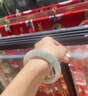秀芳缅甸老坑冰糯种玉石手镯浅绿飘花油青玉镯子女翡翠（处理）手镯 57-58mm 实拍图