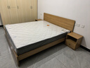 全友家居北欧原木风主卧室双人大床1.8米2米现代简约板式家用大床家具 实拍图