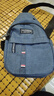 新款牛津布包潮流商务胸包男女单肩包帆布休闲背包防刮耐磨斜挎包 深蓝色【简约时尚】 实拍图