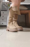 达芙妮官方过膝长筒靴女2025秋冬爆款美拉德厚底时装靴两穿翻折靴子女 卡其色【过膝or翻折 可两穿】 37 实拍图