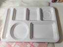 今万福 商用特厚密胺餐盘六格仿瓷 分格饭盘快餐盒打菜盘 白色 实拍图