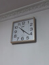 康巴丝（Compas） 挂钟客厅2025款家用大气方形石英钟办公时钟挂墙卧室钟表 3112闪金（32*32cm） 实拍图