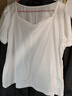 百图betu女装夏季新款T恤方领法式上衣设计感短袖T恤女2303T11 白色 S 实拍图