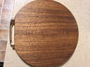 张小泉黑金抗菌檀木圆形砧板菜板加厚实木切菜板C502041（33*2.5cm） 实拍图