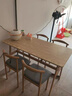 莱美汇餐桌小户型家用现代简约餐桌椅休闲快餐厅桌椅组合饭桌长方形桌子 胡桃色120*60 一桌四椅 实拍图