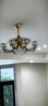 凯萨罗灯【晶莹】客厅风扇灯餐厅灯新款轻奢风水晶吊扇灯一体隐形风扇带灯 【遥控】8头金48寸[隐形大电机] 实拍图