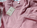红豆内衣女纯棉秋衣秋裤女打底圆领薄款情侣保暖内衣 深雅粉 实拍图