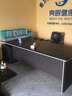 舒炫（SHUXUAN）老板桌总裁办公桌简约现代经理主管办公桌椅组合大班台办公家具 2.4米老板桌+侧柜 实拍图