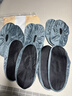 毕亚兹绒布鞋套学生成人脚套防滑底加厚室内耐磨可反复清洗灰色5双装 实拍图