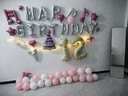欧妮姿生日场景布置女孩生日气球道具氛围布置场景派对装饰快乐银色星月 实拍图