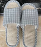 回力家居亚麻拖鞋男女款休闲吸汗干爽舒适耐磨地板拖HL2187粉39-40 实拍图