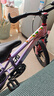 凤凰山地自行车男女变速山地车碟刹青少年儿童自行车学生单车 星际 粉紫【变速+三刀轮】 18寸【适合120-155cm】 实拍图