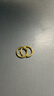中银鑫行黄金素圈耳环光面999足金圆形耳饰养耳纯金黄金养耳洞 小号耳钉一对（克重多退少补） 约1g 实拍图