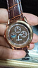 正品男士手表高档休闲石英表简约气质男表皮带高颜值罗马时尚腕表 咖啡色指挥官款 实拍图
