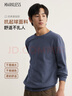 MARKLESS毛衣男士秋冬季保暖圆领针织衫休闲内搭套头打底衫0710 幽灰蓝XL 实拍图