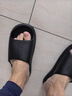 家怡拖鞋男女夏季家居鞋厚底软弹凉拖鞋居家浴室拖珍珠黑42-43 JY2355 实拍图