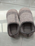邦有道保暖老人月子防摔棉拖鞋包跟日式无声冬季居家室内月子鞋防滑男女 泰迪绒烟粉色 36-37 建议35-36-37码穿 实拍图