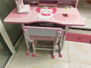 鑫乐澄儿童书桌学习桌可升降学生学习桌椅学生写字台男生女生课桌椅套装 基础款70粉草莓+单背椅 实拍图