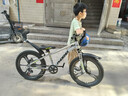凤凰儿童自行车6-12岁自行车学生12-18岁大童山地自行车双碟刹带减震 银白色-变速一体轮 22寸（适合身高140-155cm） 实拍图