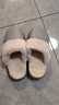 朴西冬季防水可拆卸棉拖鞋女士保暖室内厚底防滑可外穿 灰色 40-41 实拍图