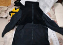 骆驼（CAMEL）三防冲锋衣户外登山服防风防水防污三合一运动外套 AD12263514X抓绒内胆幻影黑男女 2XL 实拍图