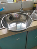 【不锈钢】和面盆厨房烘焙家用火锅盆洗菜打蛋汤锅盆醒面盆料理盆 30cm【热卖款】不锈钢 和面盆 实拍图