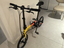 大行（DAHON）K3plus折叠自行车超轻铝合金16英寸9速城市碟刹通勤车KAA693 黑黄【内折版】 实拍图