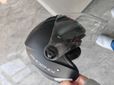 凤凰（Phoenix）新国标A类3C认证电动车摩托车头盔双镜片防雾防风保暖哑黑 男女四季通用电瓶车3/4半盔冬季安全帽 实拍图
