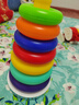 MKBIBI叠叠乐婴儿套圈玩具早教不倒翁彩虹套圈环积木1-3岁生日礼物 实拍图