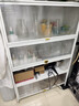 帅仕（shuaishi）厨房用具置物架落地多层餐边柜收纳碗柜家用橱柜微波炉烤箱储物柜 【加高加厚】白5层100长42深丨双线孔可通电丨一体侧板 实拍图